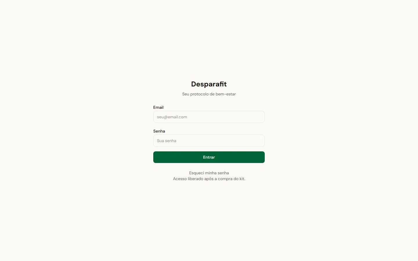 DesparaFit: o acesso é liberado depois da confirmação da compra