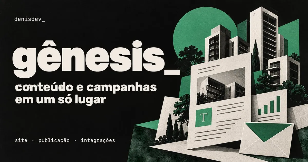 Capa ilustrada de Gênesis Empreendimentos