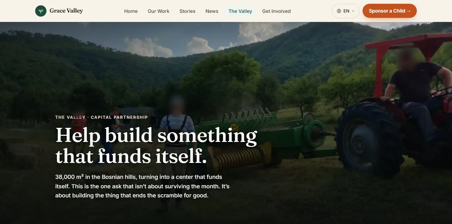 Grace Valley Center: a página do Vale preserva a identidade das crianças nas imagens