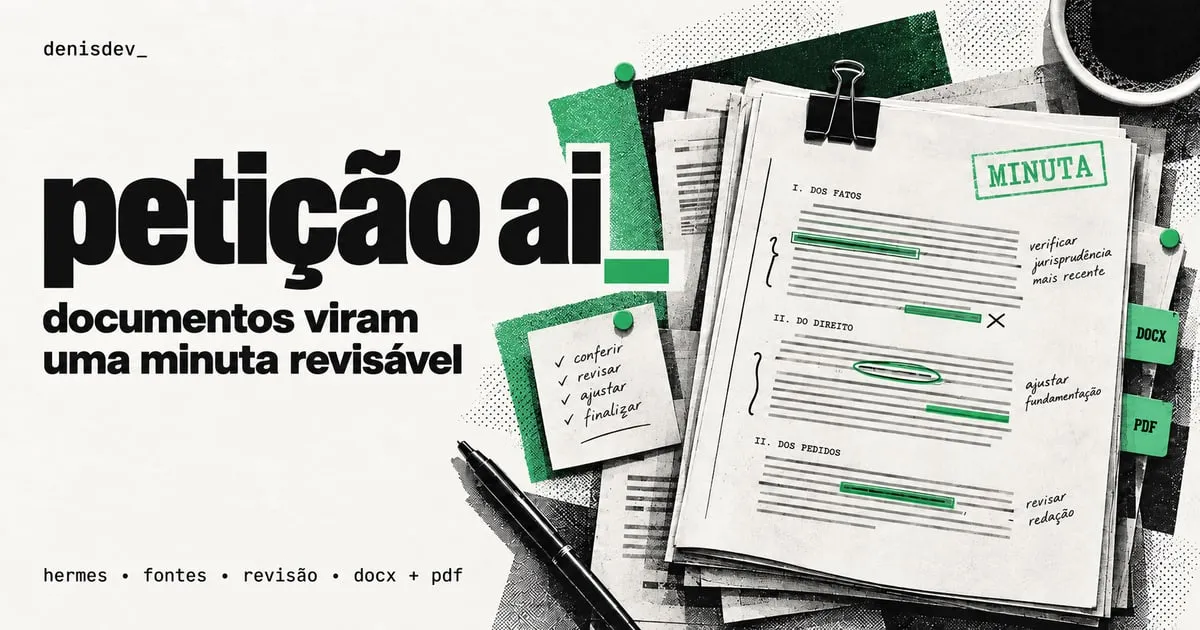 Capa ilustrada de Petição AI
